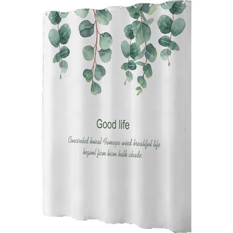 Rideau De Douche - Imprimé Numérique - 180 X 180 Cm - Imperméable - Pour Salle De Bain Cuisine Ou Porte - 1 Pièce (1/5)