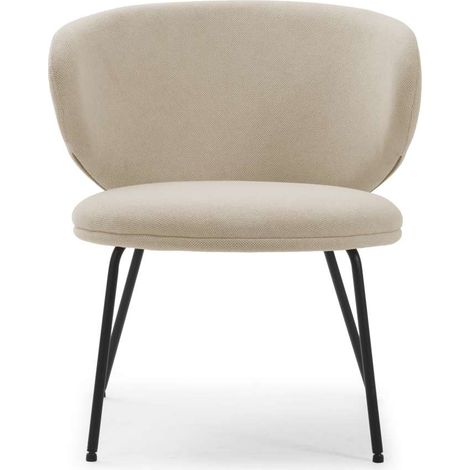 Butaca baja modelo Rebeca tapizado textil beige, 77.5cm (alto) 70cm (ancho) 79.5cm (largo) (1/5)