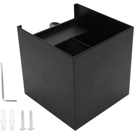 Applique murale LED – Lampe carrée extérieure étanche IP65 pour terrasse, cuisine, salle de bain – 1 lampe + kit (1/4)