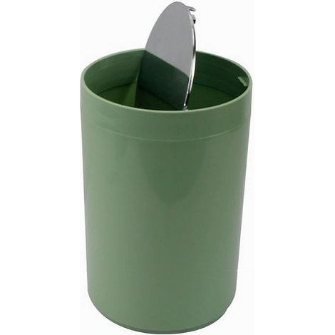 Trade Shop - Abfalleimer Abfalleimer Grün Badezimmermöbel Schwingdeckel 79879 - (1/2)
