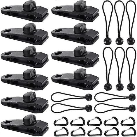 Pinces pour bâche de tente, lot de 30, pinces pour bâche, pinces robustes pour bâche (1/5)