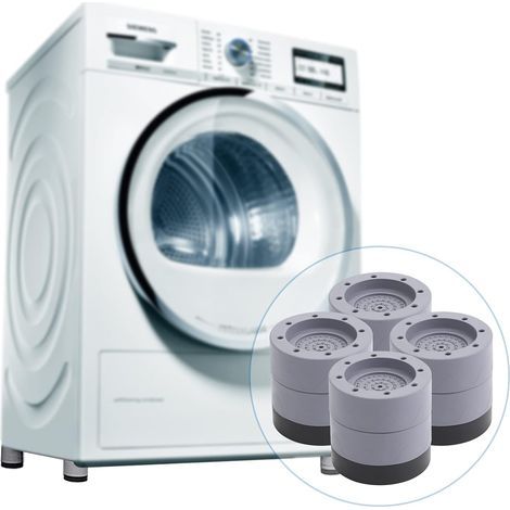 4 Pièces Anti Vibration Machine a Laver, Patin anti Vibration Lave Linge pour la Réduction du Bruit, Tapis Anti Vibration Machine a Laver pour Empêcher le Mouvement, Pied Machine a Laver (6cm) (1/4)