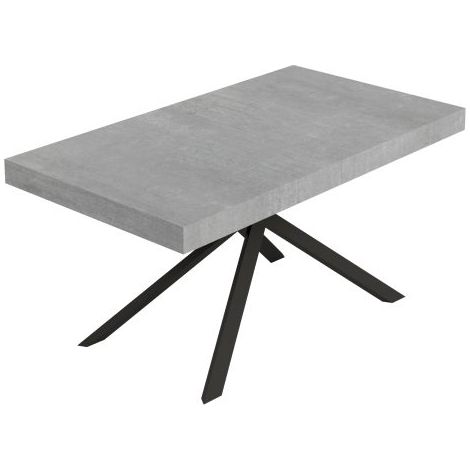 Tavolo Allungabile 160-244x80x74 cm Niket Cemento Gambe Antracite (1/5)