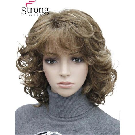 Perruques StrongBeauty pour femmes, courtes, bouclées, en cheveux synthétiques résistants à la chaleur, couleur auburn - CHOIX DE COULEURS