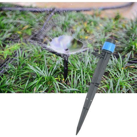 Lot de 50 micro-asperseurs bleus pour irrigation goutte à goutte, arroseurs à 360°, ensemble de 8 pièces (1/5)