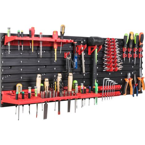 Panneau d'atelier 115 x 39 cm + Étagères / supports (1/5)