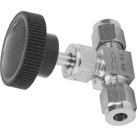 Vanne en acier inoxydable 304 à aiguille 2 voies haute pression pour la régulation du débit d'eau, de gaz, de pétrole et de liquides (1/5)