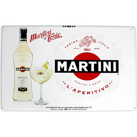 Cartel de Acero , Letrero Chapa Decorativa  Blanco 65x45cm