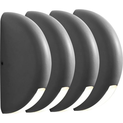 Set di 4 luci da parete per la casa, faretti da esterno, lampade in un set che include lampadine a LED (1/5)