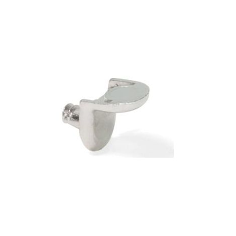 Emuca Portaestantes escuadra, con perno estriado, D. 5 mm, Zamak, Niquelado, 50 ud. -