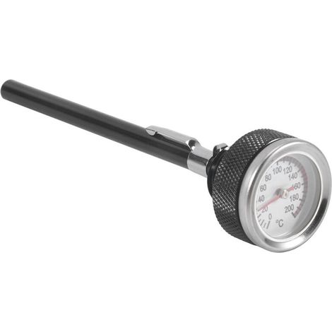 Tappi per serbatoio carburante moto M20 x 2,5 con indicatore di temperatura dell'olio da 35 mm, lancette da 0-200 °C, copertura per termometro. (1/2)