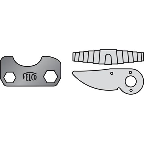 FELCO Kit de pièces de rechange n° 7/3-1 avec lame/outils/ressort, argent (accessoire pour sécateurs FELCO 7-8, 35 x 15 x 5 cm) FELCO 7/3-1