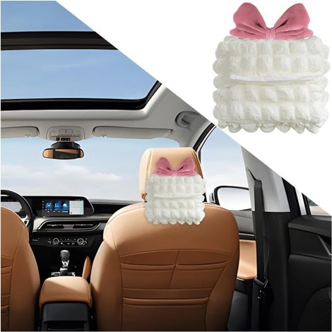 Boîte à mouchoirs de voiture, boîtes à mouchoirs suspendues pour appuie-tête de siège arrière, boîte à mouchoirs universelle, boîte à mouchoirs pour siège arrière de voiture, rose