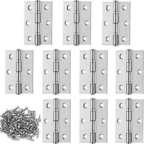 10 Stück Türscharnier, Edelstahlscharnier, Klappbare Möbelscharniere, Flachscharnier, Möbelscharniere, Hardware, Schranktür, Schubladenschutz
