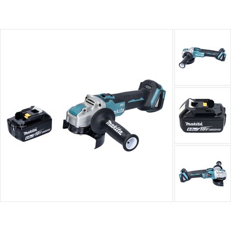 Makita DGA 521 G1X1 Amoladora angular sin cable 18 V 125 mm X-LOCK Brushless + 1x batería recargable 6,0 Ah - sin cargador (1/5)