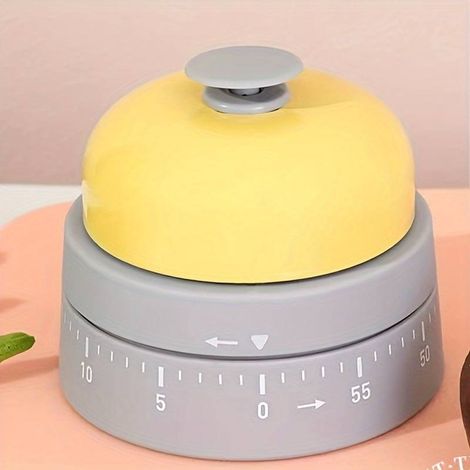 Accessoire cuisine minuteur mécanique vintage - Minuteur cloche réglable, pratique et décoratif (1/5)
