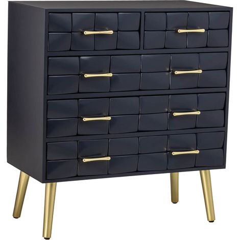 Cómoda de madera negro 72.5x35x79h cm (1/5)