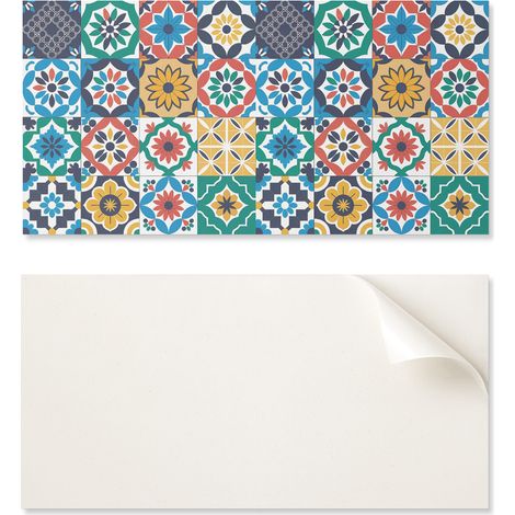 Paquete de baldosas de vinilo impresas: mosaicos para decoraci贸n de dormitorios en un formato de 6x60x30 cm.