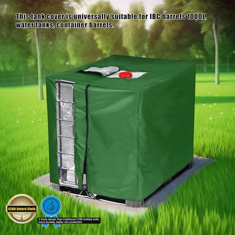 Couverture de réservoir IBC, Mise à Niveau de la bâche de Couverture 420D IBC pour réservoir d'eau 1000L / IBC Container Couverture de réservoir IBC de Protection Anti-UV (1/5)