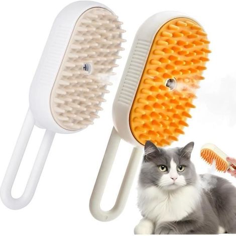 Dampfbürste – Katze – 3-in-1 – Entwirren – Reinigen – Massieren (1/4)