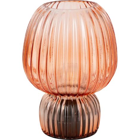 Lampe à Poser Sans Fil en Verre "Aura" 21cm Orange (1/5)