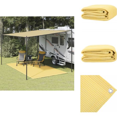 Tapis de tente 250x450 cm Beige - Tapiss De Tente - Tapis De Camping - Tapis Extérieur - Tapis Imperméable - Tapis Résistant (1/5)