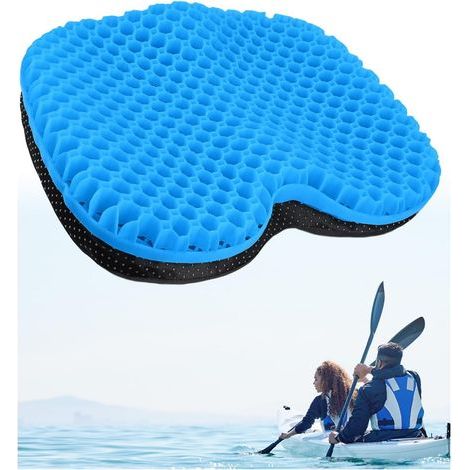 Wasserdichtes, rutschfestes Gel-Kajak-Sitzkissen – Tragbares Sitzkissen für Kajak, Boot, Kanu usw. – Komfortabel und druckentlastend – (Rechteckig) (1/5)