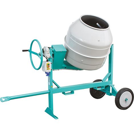 Imer – Bétonnière électrique 190L 1kW – Cuve acier démontable – Moteur réducteur surdémultiplié – Pour chantiers humides