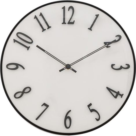 Horloge Murale Relief "Edgar" 35cm Blanc (1/5)