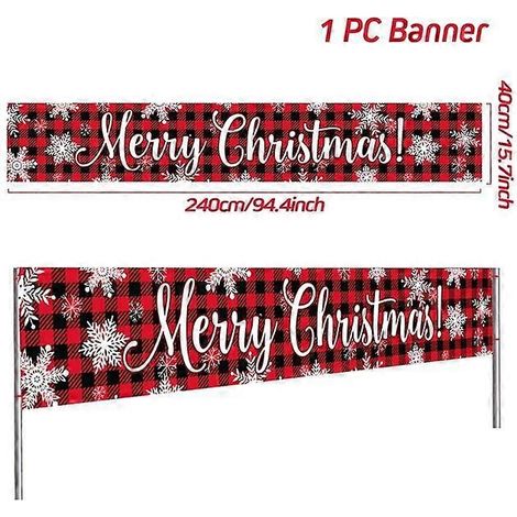 Bannière de Noël extérieure - Décoration de Noël pour la maison - Ornement de Noël - Cadeau de Bonne Année - Style 28 (1/5)