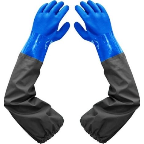 Gant de bassin - Imperméable - Longueur 70 cm - Bleu (1/5)
