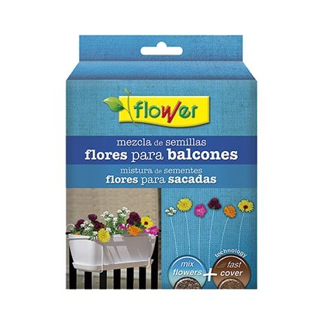 Graines de fleurs mlanges balcons avec substrat de fleurs de couverture rapide - 500 gr