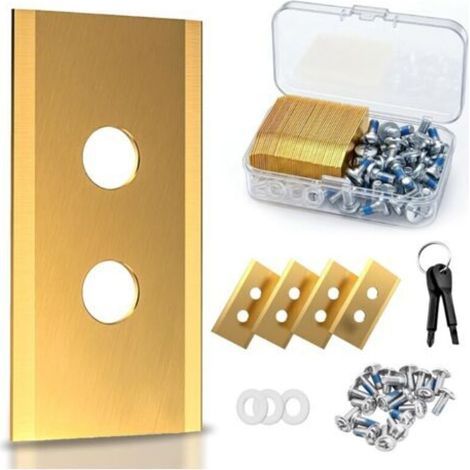 Lot de 48 lames de rechange pour tondeuses à gazon, fabriquées en alliage de carbure de titane pour une coupe précise, lames pour LUBA 1, Luba mini, Yuka mini, ainsi que pour AWD (1/5)