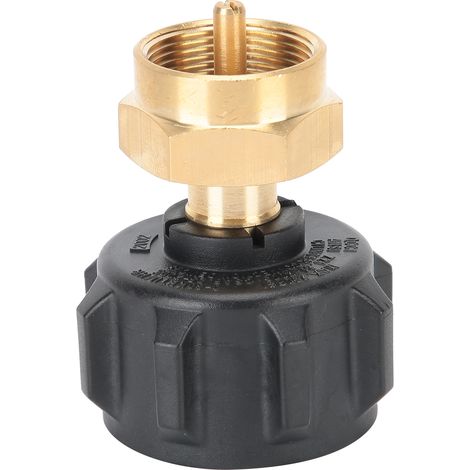 Adaptateur universel pour recharge de propane, compatible avec les bouteilles jetables QCC1 de 20 lb et les bouteilles de 1 lb. Valve de régulation. (1/5)