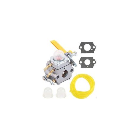 Carburatore (guarnizione e tubo inclusi), 2 pompe di adescamento, C1U-H60 308054013 308054012 308054004 308054008, compatibile con Ryobi Homelite 25cc, 26cc e 3