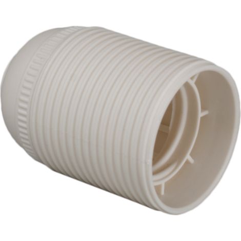 Portalámparas E27 4A 250V cuerpo roscado blanco (1/2)