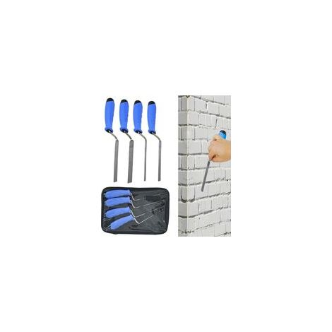 Outils pour Joints De Mortier  4 Pièces en Acier Inoxydable Truelle À Main pour Briqueterie  Outil Maçonnerie pour Scellement Coulis Plâtrage Maçonnerie Carrelage Réparation Murale