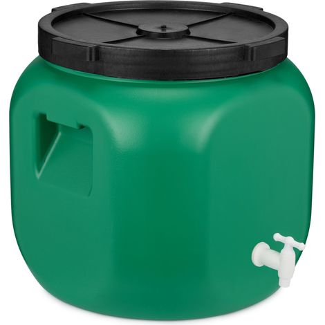 Garronda Weithalsfass 40 Liter Futtertonne mit Deckel ohne Dichtung– BPA-freier HDPE Futterbehälter für Wasser, Lagerung, Tierfutter, Sauerkraut und Gurken GD-0142