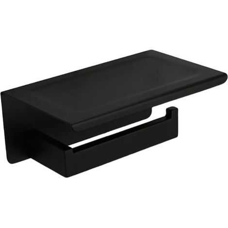Ensemble d'accessoires de salle de bain noirs en acier inoxydable, porte-serviettes mural, porte-serviettes en papier, porte-serviettes en papier (1/3)
