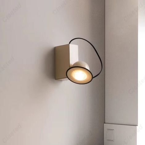 Applique magnétique, applique murale de salon rétro, applique murale de chevet de chambre de style crème française, adaptée au salon, à la chambre et à la table de chevet (beige) (1/5)