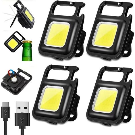 Lampe De Travail LED - 1000 Lumen - Rechargeable USB - Magnétique - 4 Modes D'éclairage - Pour Atelier Et Extérieur - Lot De 4 (1/5)