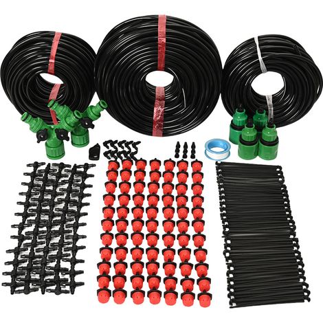 Système d'irrigation intelligent pour jardin — Kit d'irrigation au goutte-à-goutte de 40 mètres (Arrosage automatique et programmable)