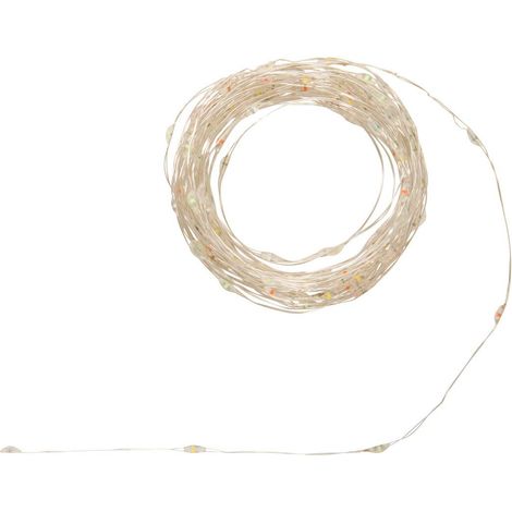 Guirlande lumineuse d'extérieur 7,5 m 150 LED multicolore fil cuivre 8 fonctions solaire - Atmosphera créateur d'intérieur (1/5)