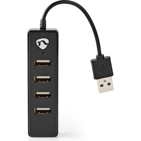 Concentrador USB USB-A macho 4x USB A Hembra 4 puerto(s) USB 2.0 Alimentado por USB