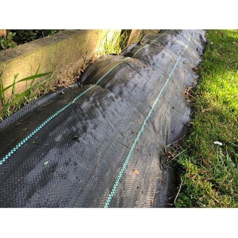 Toile de paillage - Noir - 130gr/m² - Petite dimension 1.5m x 10m Noir (1/2)