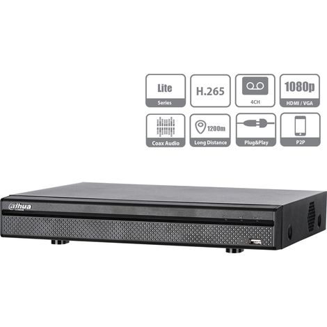 Videoregistratore XVR DVR NVR 4 Canali Penta-brid 1080P Mini 1U 4CH@5MP 5 In 1 HDCVI CVBS AHD TVI IP H.265+ DAHUA XVR5104H-X1 (1/3)