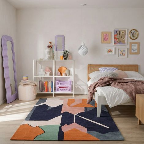 Tapis design Avant-GardeLayers - Designertapis - 180x120cm, Rectangular - 100% Laine vierge - Tufté main - Multicolore