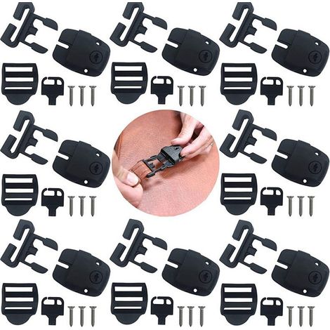 Kit de réparation de loquet pour couvercle de spa et jacuzzi, lot de 8 pièces avec vis, compatible sangles 25-32mm (1/5)