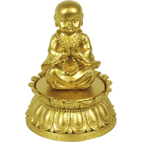 Signes Grimalt Figure de figurines de Bouddha  Bouddha avec Box Box Golden Buddles 12x12x16cm 20108 (1/2)