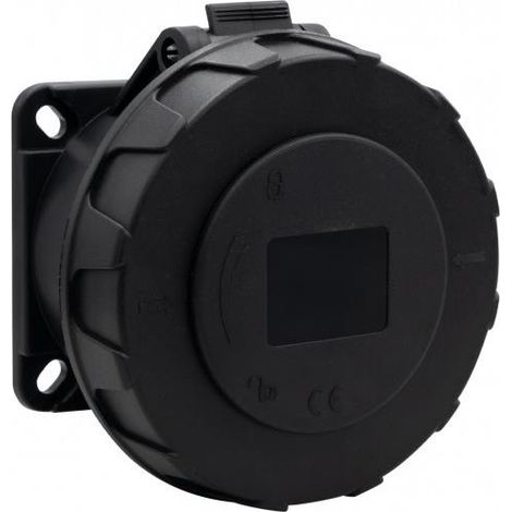 Gerade Steckdose 32A/5P 380V-415V /FE/ IP67 schwarz F7.0172